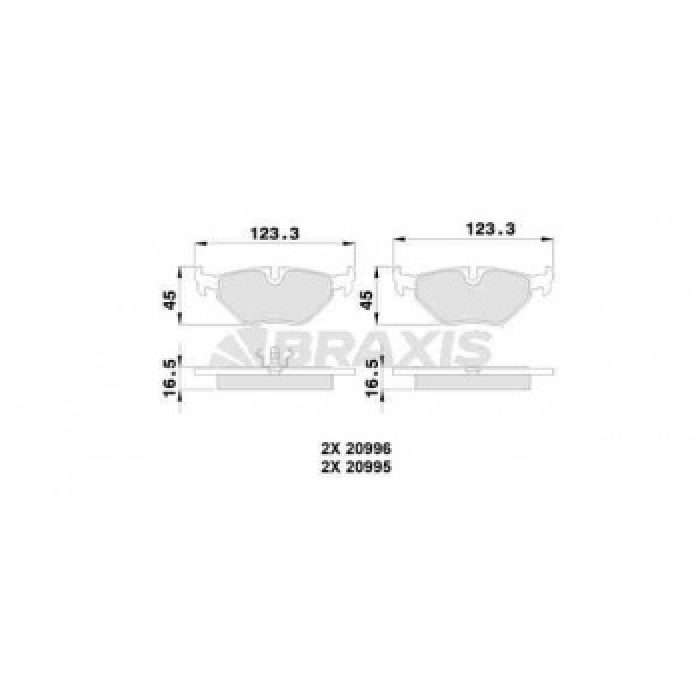 FREN BALATASI ARKA BMW E36 Z3 E32 E34 E36 M3 E34 M5 - BRAXIS AB0249