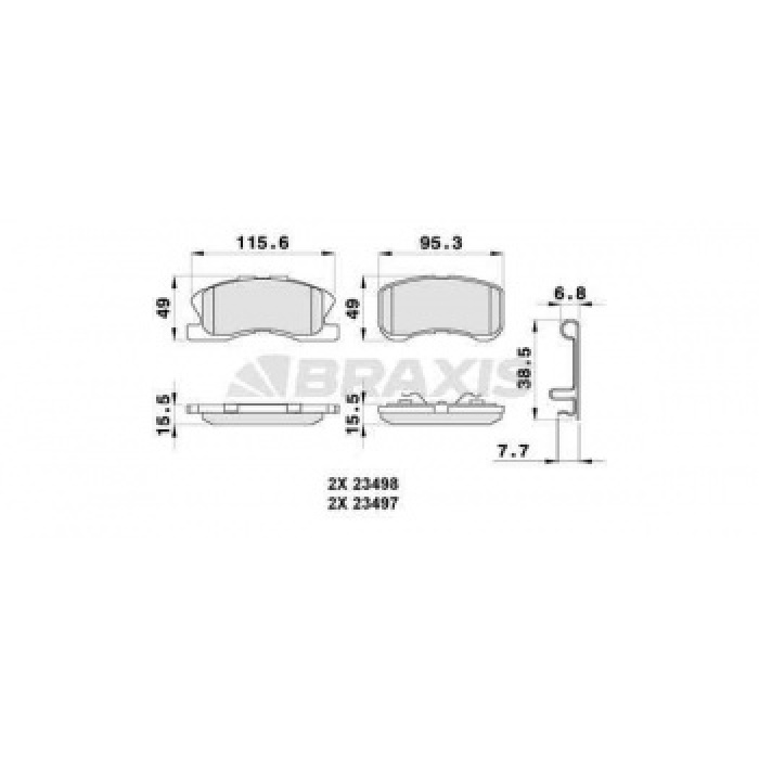 ON FREN BALATASI DAIHATSU SIRION 98--04 YRV 01-- - BRAXIS AB0290