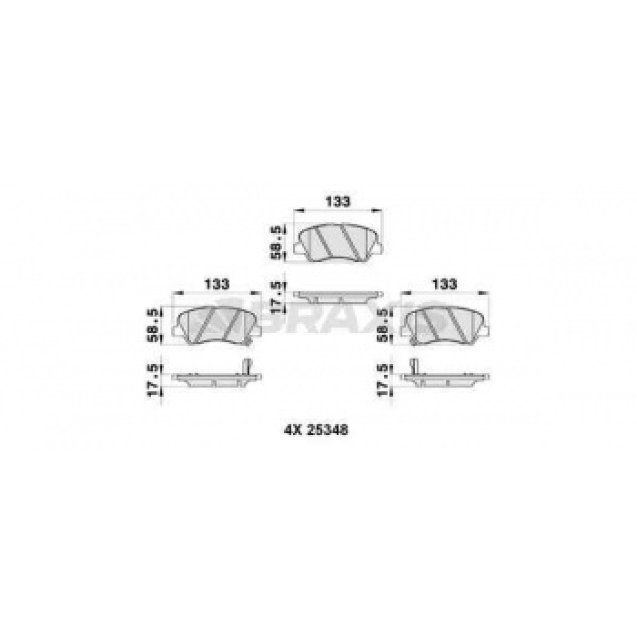 ON FREN BALATASI ACCENT BLUE 2011-- KIA RIO 2011-- - BRAXIS AB0308