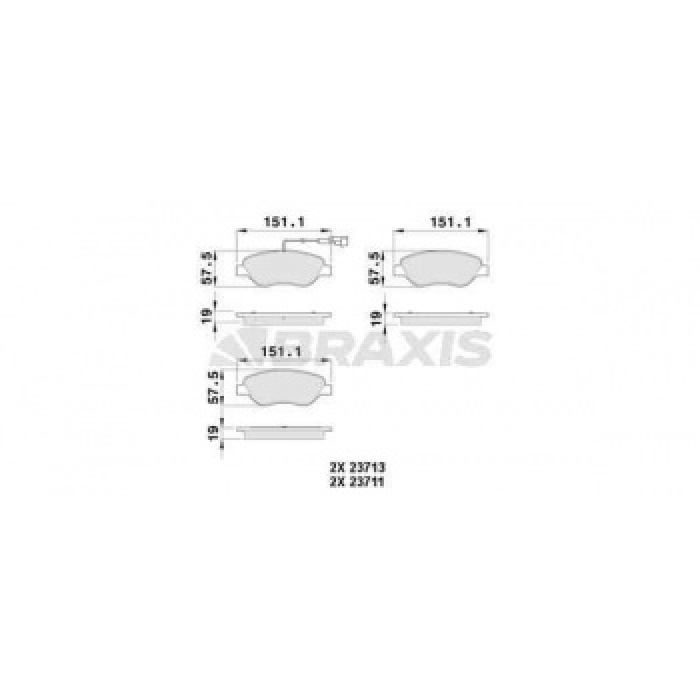 ON FREN BALATASI STILO 2.4 20V 10 - 01-1.9JTD MULTIWAGON 1.9JTD 01 - 04-BRAVO 1.9D MJET 04 - 07- FISLI - BRAXIS AB0529