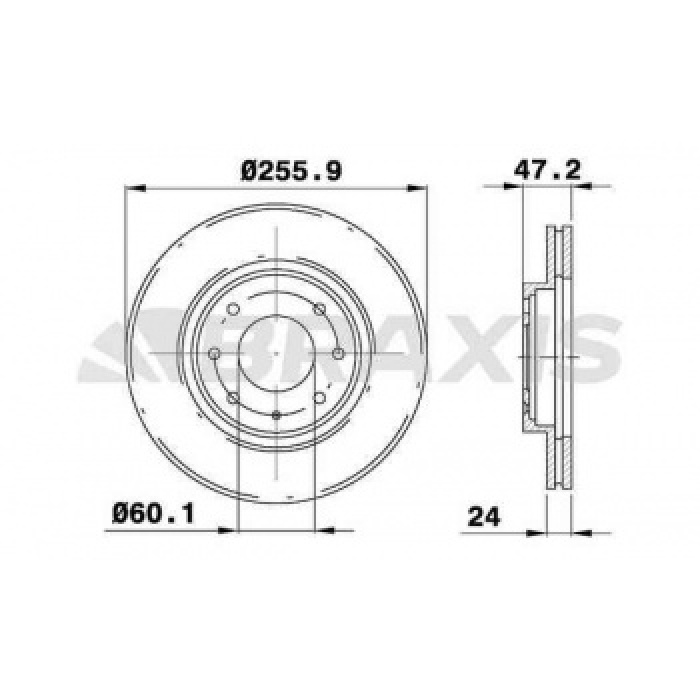 ON FREN DISK AYNASI HAVALI NUBIRA KLAJ 1.6 16V-2.0 16V 05-97-05-99 - BRAXIS AE0509