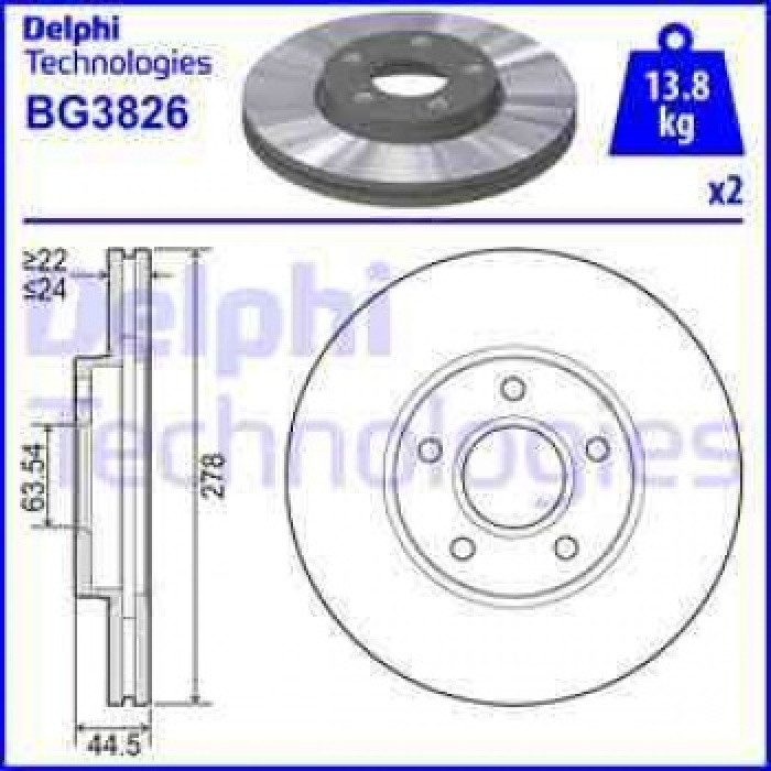 ON FREN AYNASI CIFTLI PAKET TOURNEO CONNECT-TRANSIT CONNECT 02-- - DELPHI BG3826