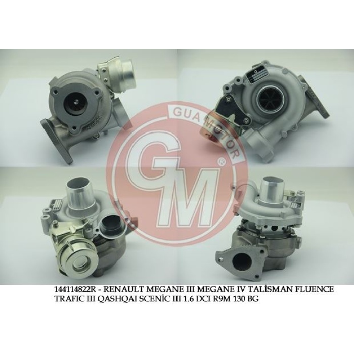 TURBO SARJ MEGANE III  FLUENCE TRAFIC III QASHQAI SCENIC III 1.6 DCI 130 BG - GUA 40652