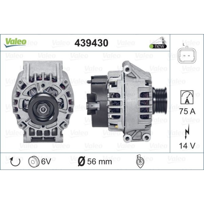 ALTERNATOR 14V 75A CLIO-MEGANE SCENIC - VALEO 439430