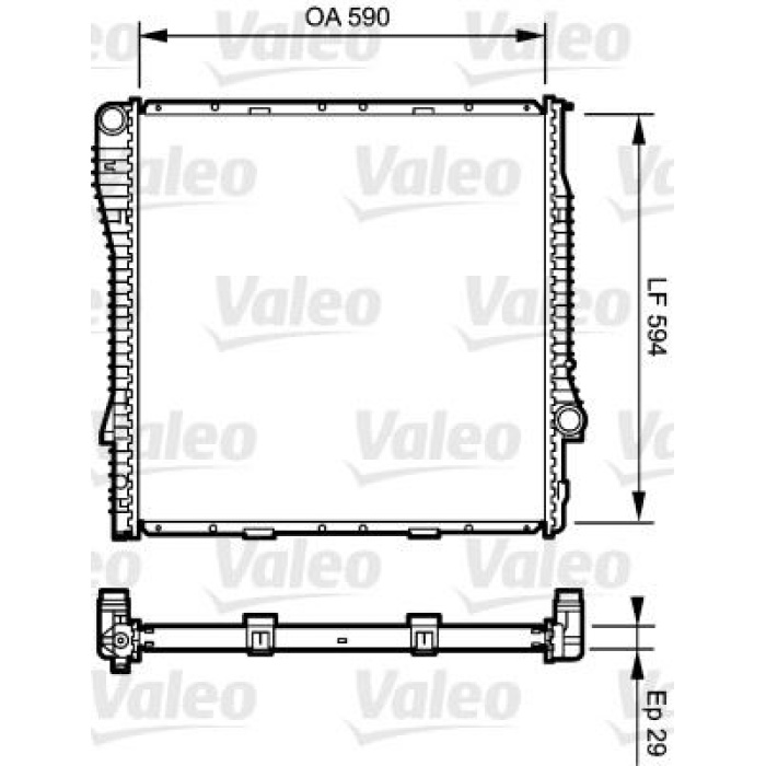 MOTOR SU RADYATORU OTM-SANZ BMW M54 M57 M62 E53 03-06 - VALEO 734895