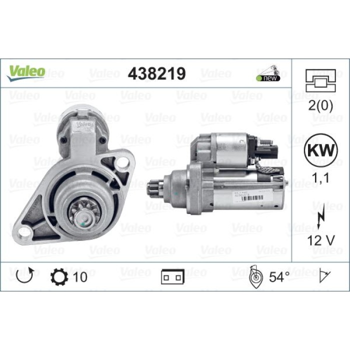 MARS MOTORU 12V 10 DIS AUDI A3 VW GOLF V - VALEO 438219