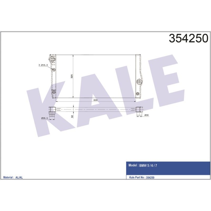 MOTOR RADYATORU BMW F12 F01 F02 F03 F04 - KALE 354250