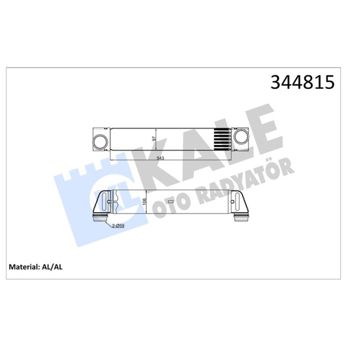 INTERCOOLER BMW 5 - KALE 344815