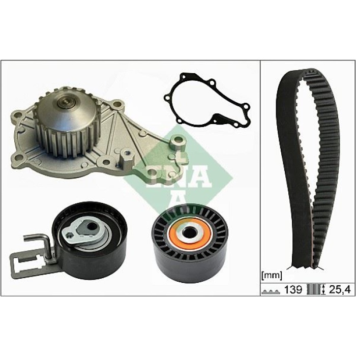 TRIGER SETI + DEVIRDAIM SU POMPASI P206+ T3E P208 P207 DS3 C3 III DV4C FORD FIESTA 1.4TDCI EURO5 MOTOR 139 DIS KAYIS - INA 530061030