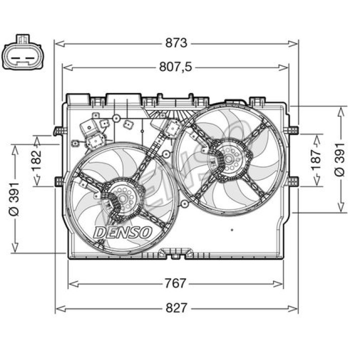 FAN MOTORU DAVLUMBAZ DUCATO 2.3 14- - DENSO DER09311