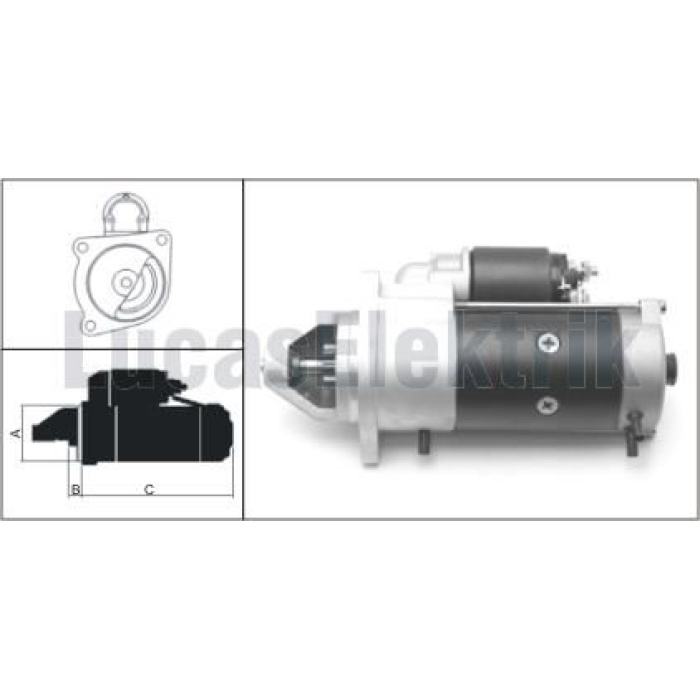 MARS MOTORU 12V 3.0kW 9DIS DEUTZ FAHR KHD - LUCAS LES0199