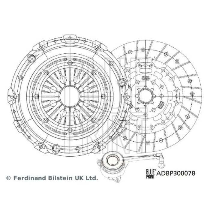 DEBRIYAJ SETI RULMANLI T5 2.5 TDI 03- AXE - 174PS - BLUEPRINT ADBP300078