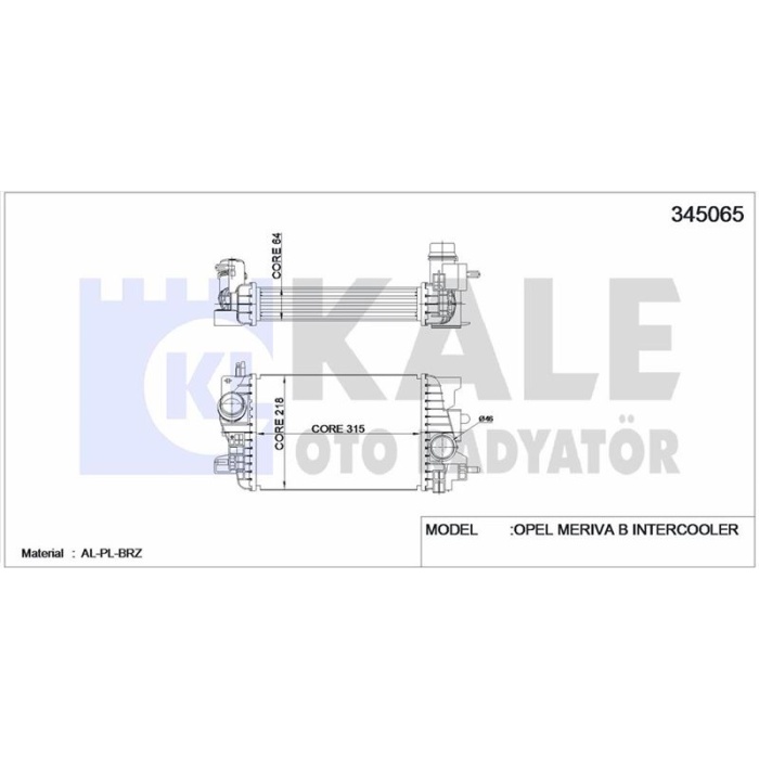 INTERCOOLER MERIVA B - KALE 345065