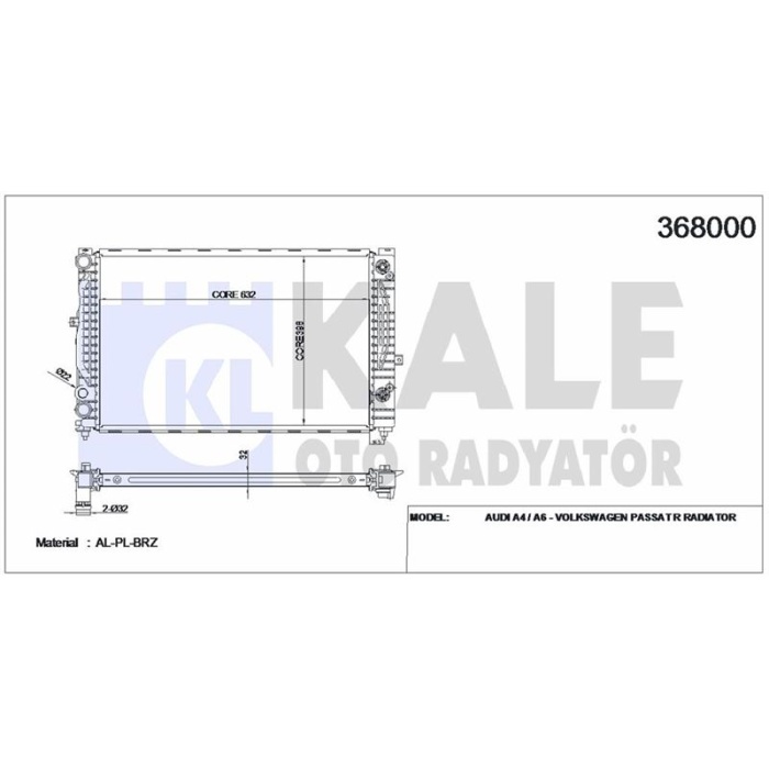 MOTOR RADYATORU OTOMATIK PASSAT A4 A6 1.6 1.8T 1.9TDI 97-05 - KALE 368000