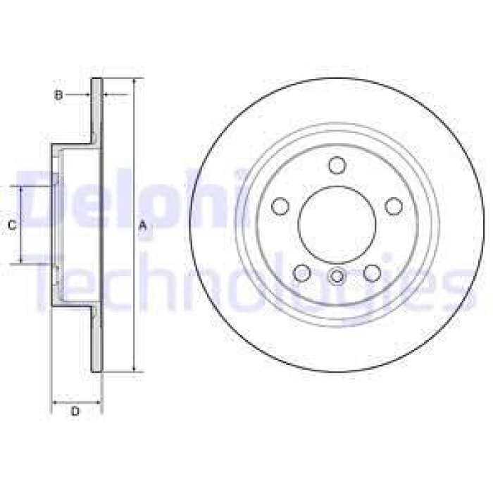 FREN DISKI ARKA MINI R60 12-16 - DELPHI BG4916C