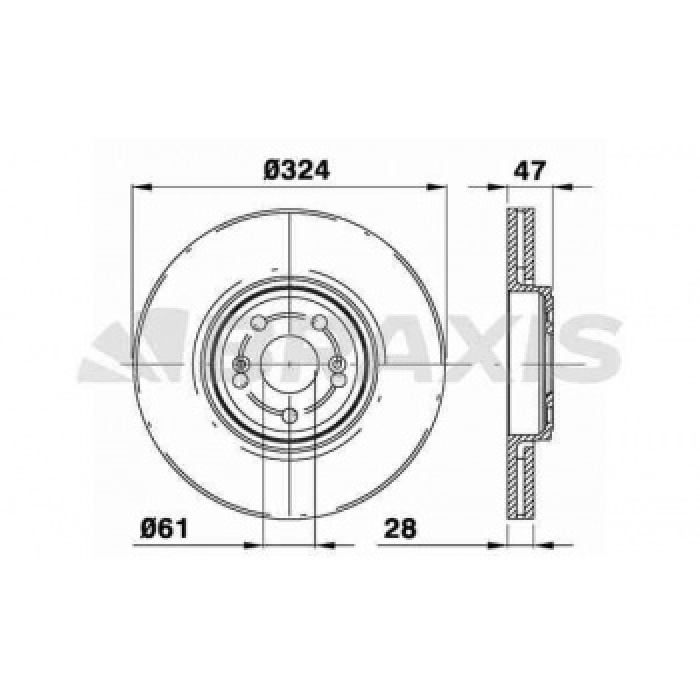 ON FREN DISK AYNASI HAVALI ESPACE IV 1.9DCI - 2.0 - 2.0T - 2.2DCI - 3.0DCI - 3.5 V6 11 - 02- - BRAXIS AD0229