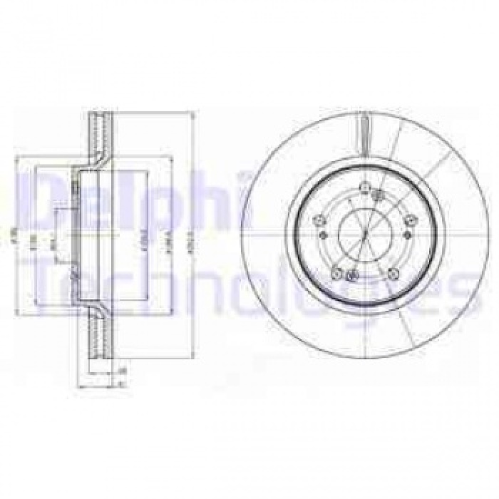 ON FREN DISKI  AYNASI  DUZ HONDA CRV 2007 --  293X5  - DELPHI BG4250C
