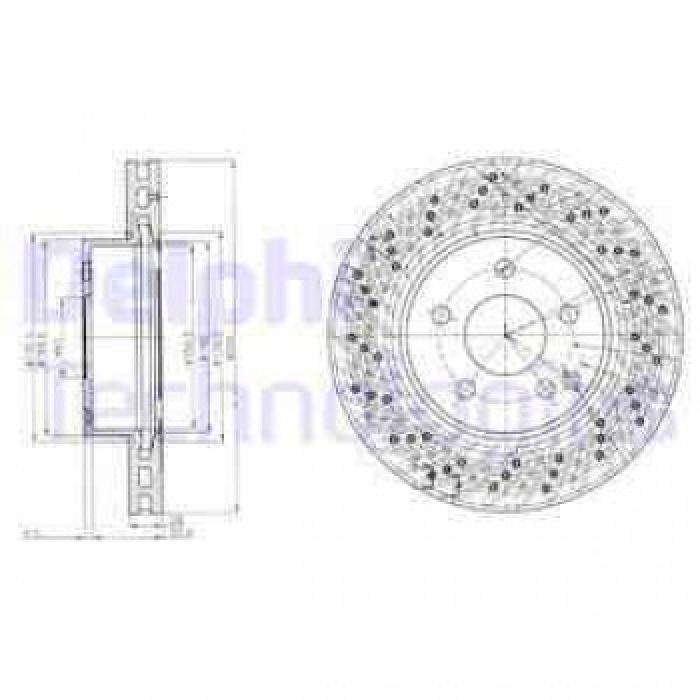 FREN DISKI ON MERCEDES C204 11- S204 07-04 W204 07-14 HAVALI 295mm - DELPHI BG4142C