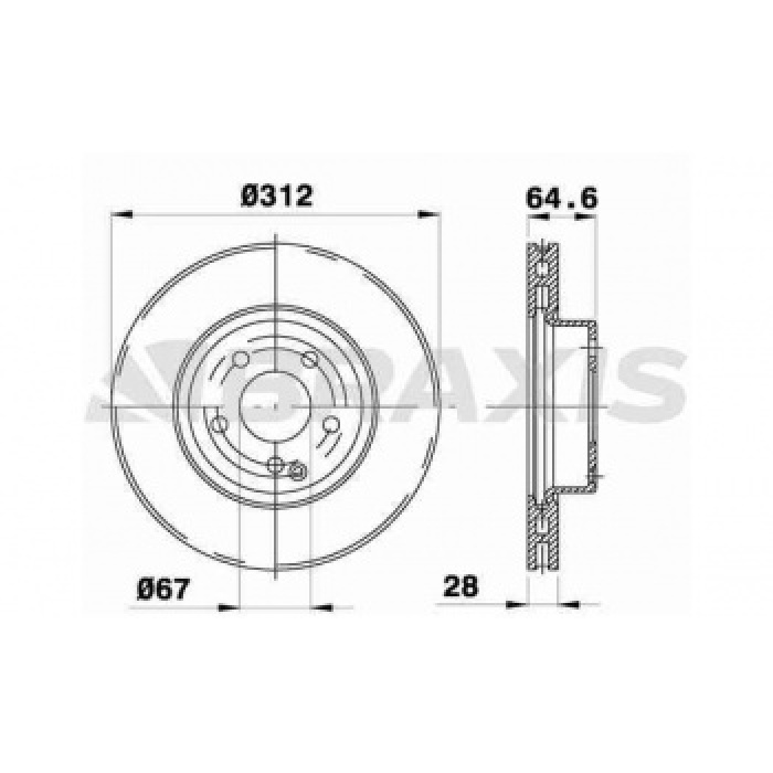 FREN DISKI ON C219 05-10 W211 02-08 S211 03-09 - BRAXIS AD0331