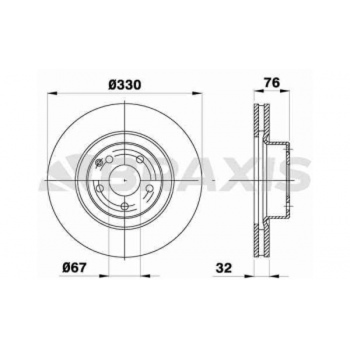 FREN DISKI ON S-CLASS W220 98-05 - BRAXIS AD1006