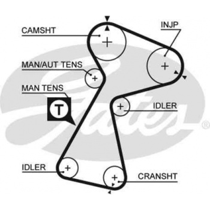 TRIGER SETI RENAULT MASTER II 00- CLIO II 99-05 KANGOO I MEGANE I 97-01 LAGUNA 97-01 OPEL MOVANO 1.9 CDTI - GATES K015561XS