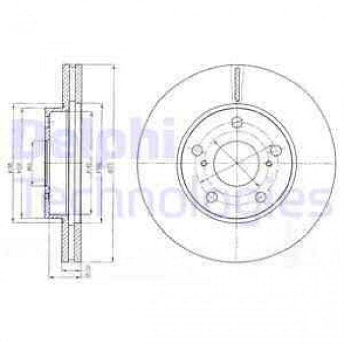 ON FREN DISKI  AYNASI  HAVALI AURIS - COROLLA DIZEL D4D 2007 - 2011 - DELPHI BG4234C