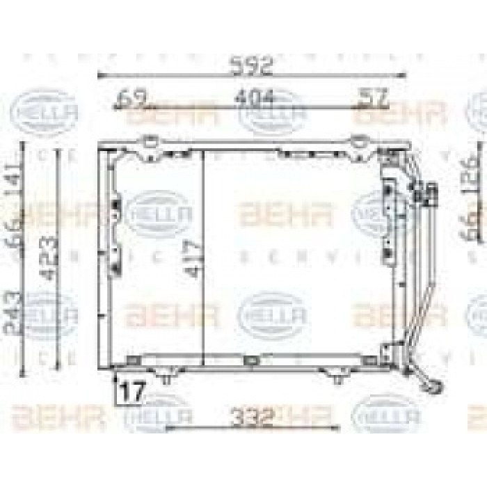 KLIMA RADYATORU W202 97-00 S202 98-01 W210 99-02 - BEHR 8FC351038-454