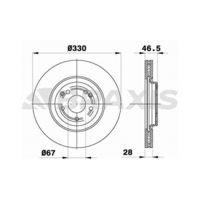 ON FREN DISK AYNASI W203 C-CLASS - W209 CLK - W171 SLK - BRAXIS AD1010