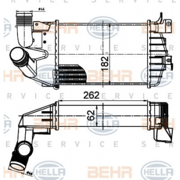 TURBO RADYATORU ASTRA H ZAFIRA B Z13DTH Z17DTH Z19DT - BEHR 8ML376988-364