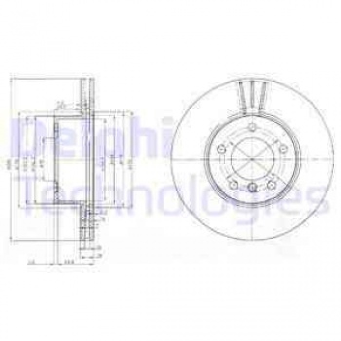 ON FREN DISK HAVALANDIRMALI BMW 1 SERISI E81 - E82 - E87 - E88 03---12 - 3 SERISI E90 - E91 318D - 3 - DELPHI BG3998C