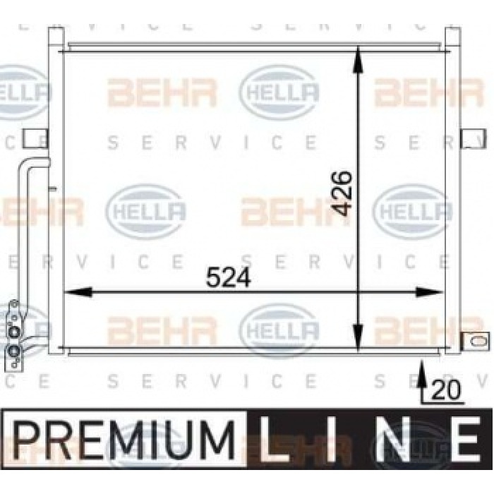 KLIMA RADYATORU BMW E46 M43 M52 M54 N40 N42 N45 - BEHR 8FC351038-201