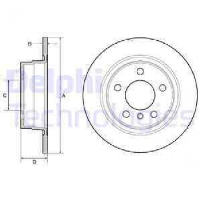 ARKA FREN DISKI BMW F20 F21 F22 F23 - DELPHI BG4649C