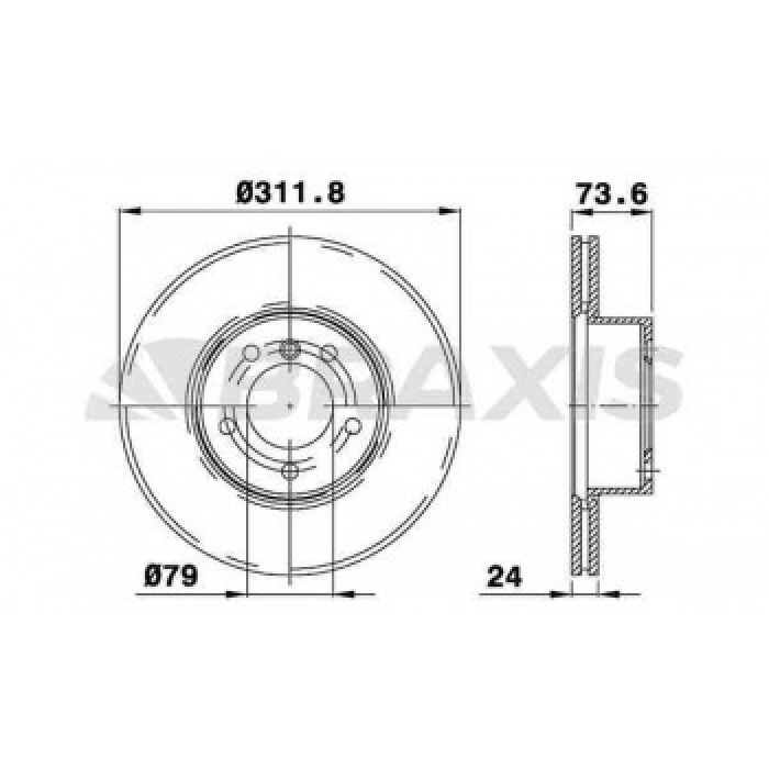 FREN DISKI ON BMW E90 F20 F30 E84 - BRAXIS AD0139