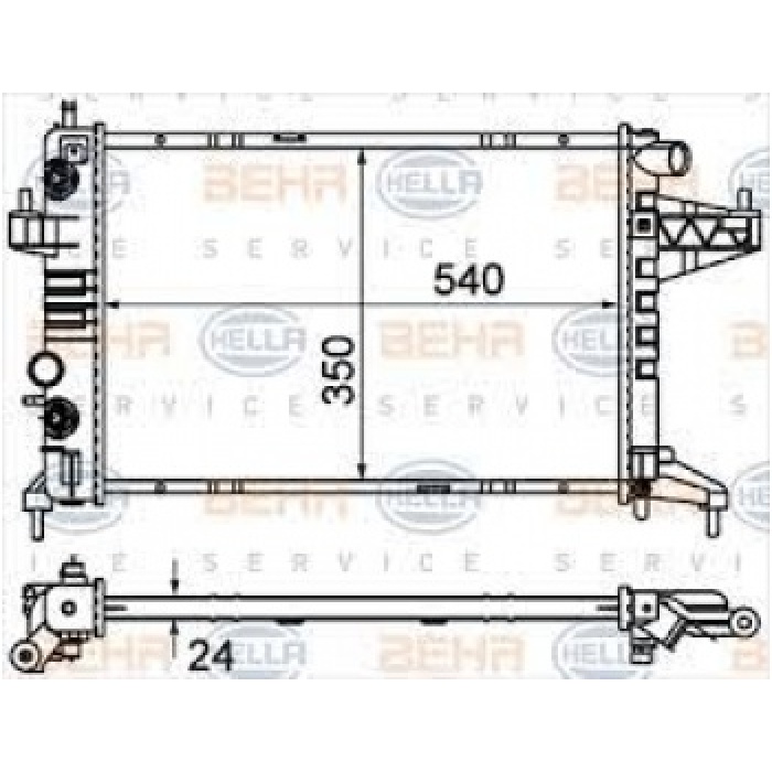 MOTOR SU RADYATORU BRAZING KLIMALI A.T CORSA C 01-11 Z14XE - Z18XE - BEHR 8MK376714-374