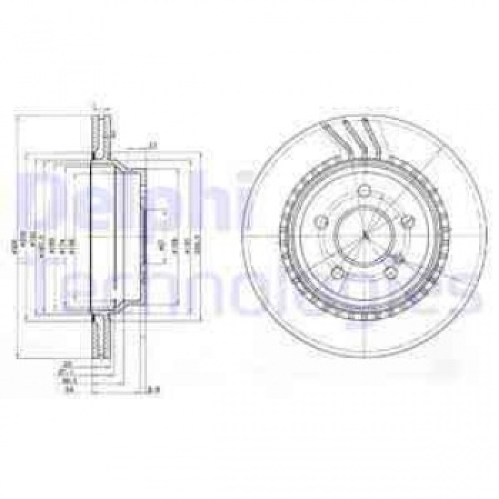 FREN DISKI ARKA X204 09-15 W211 02-08 C219 04-10 C218 14-17 W212 09-15 S212 09-13 - DELPHI BG3758