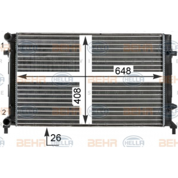 MOTOR RADYATORU CADDY III GOLF V VI PASSAT A3 LEON OCTAVIA 1.4 TSI 1.6TDI 1.9TDI 2.0TSI 04-10 - BEHR 8MK376700-494