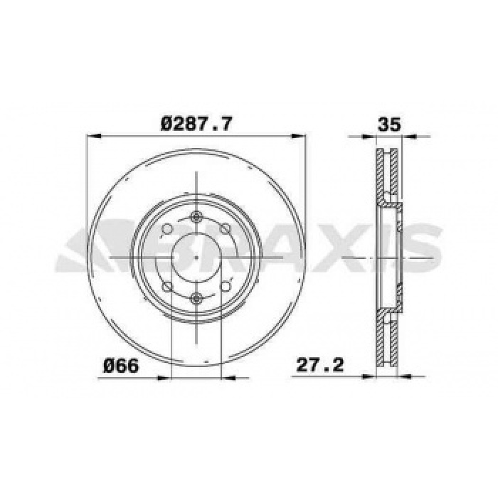 ON FREN DISK AYNASI HAVALI C5 C5 II 2.0HDI - 2.2HDI - 3.0 V6 01- XANTIA XANTIA II 3.0 V6 - 2.0T - 1.9T - 1.9D - BRAXIS AE0198