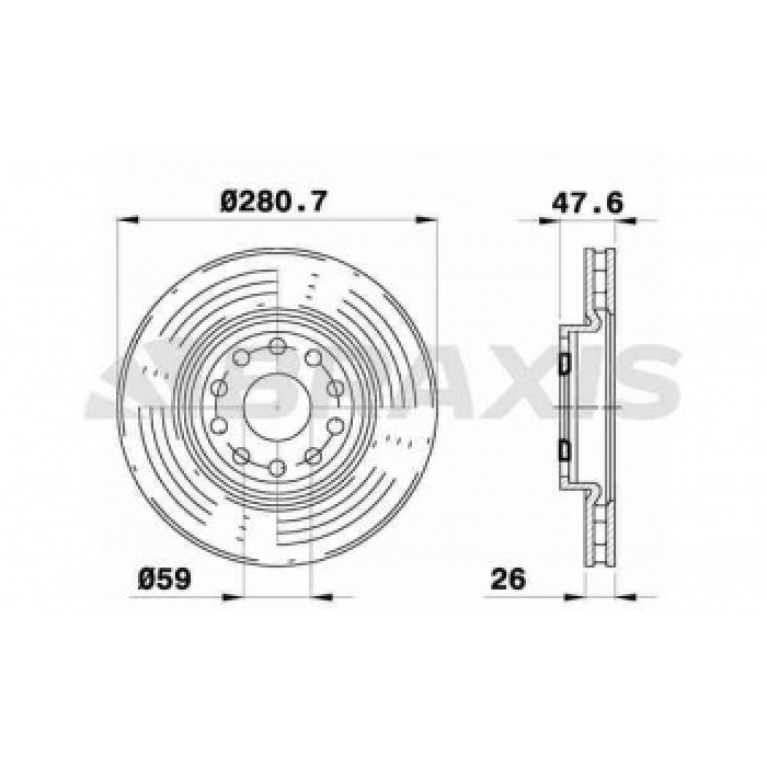 ON FREN DISK AYNASI ALFA 166 2.0I TWIN SPARK - BRAXIS AE0383