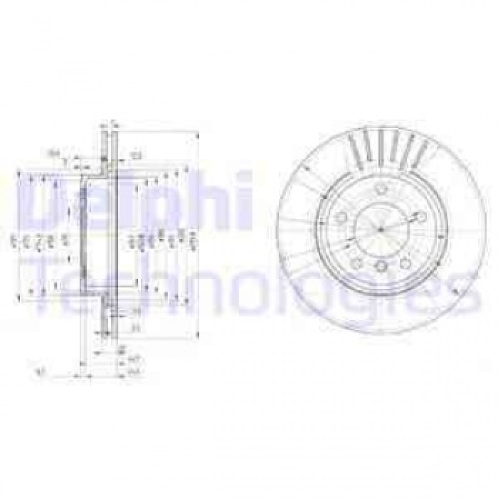 FREN DISKI ON HAVALI BMW E46 99-04 - DELPHI BG3527C