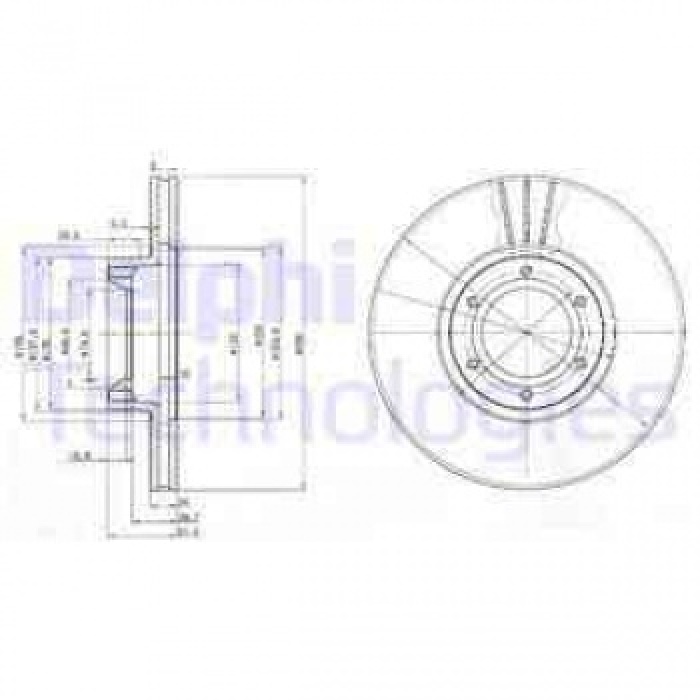 ON FREN AYNASI DISKI HAVALI MASTER II-MOVANO 2.2-2.5DCI-2.8 16 JANT-5 BIJON - DELPHI BG3553