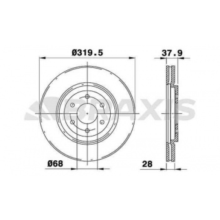 ON FREN AYNASI HAVALI NISSAN NAVARA D40 05-11 PATHFINDER 05-11 320X6 17 JANT - BRAXIS AE0277