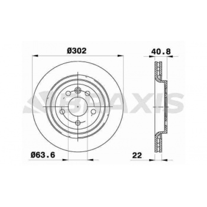 ARKA FREN DISK AYNASI HAVALI  S60 II 134   10-15 S80 II 124  10-16 V60 I 155. 157  10-15 V70 III 135  10-15 XC70 II 136 07-16 - BRAXIS AE0530