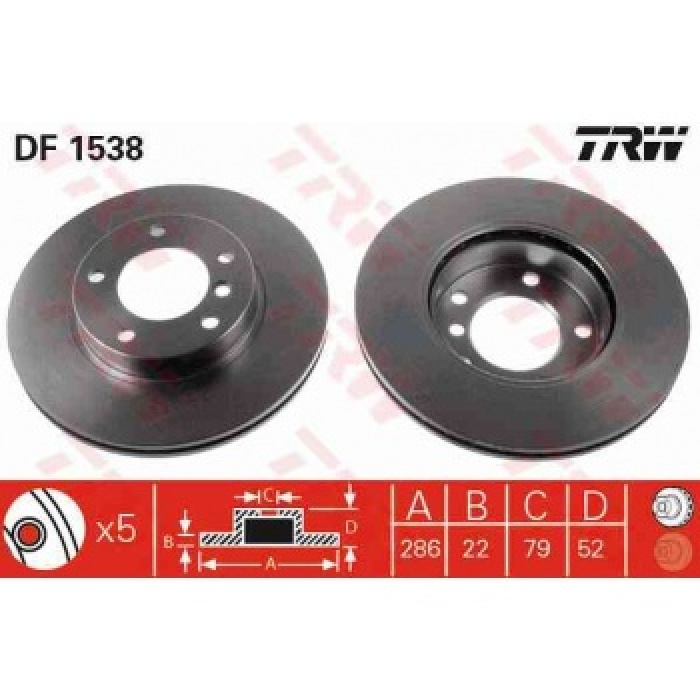 FREN DISKI ON HAVALI BMW E36 E46 - TRW DF1538