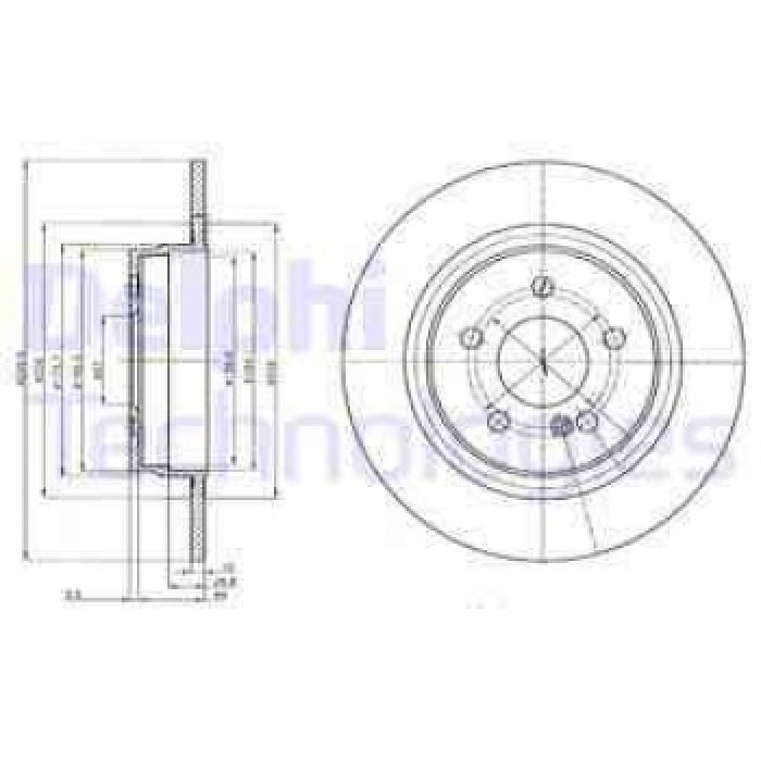 FREN DISK W204 C-CLASS W207 E-CLASS COUPE - DELPHI BG4153C