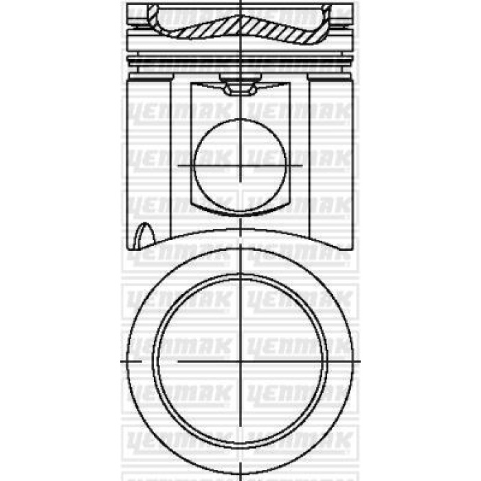 PISTON + SEGMAN 128.00MM STD KOMPLE MERCEDES AXOR 1938-2640-3340-4140-O400-O500 - OM457 LA EURO 2-3 - YENMAK 31-04747-000