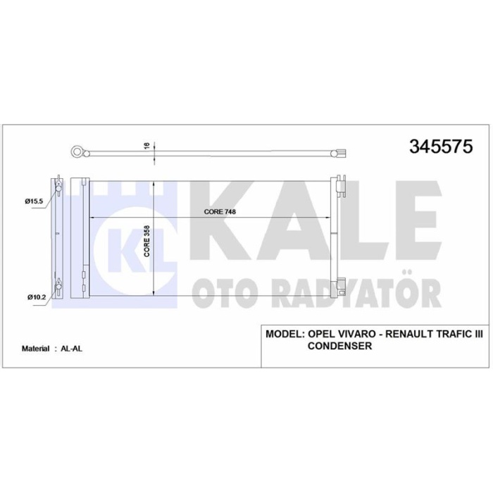 KLIMA RADYATORU NISSAN QASHQAI J11 KASA 1.6 DCI 2011 - TRAFIC III 1.6 DCI - KALE 345575