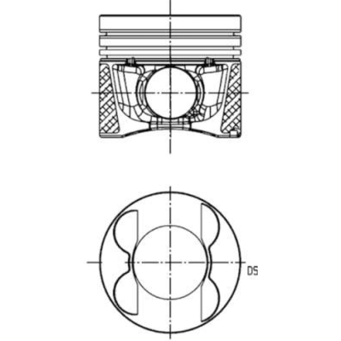 PISTON + SEGMAN STD. OM651.9. 83mm W204 08-14 C218 11-17 W212 09-16 W166 15-18 W221 11-13 VITO W639 10- SPRINTER 906 09- - KOLBEN 40776600