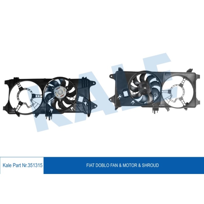 FAN MOTORU DAVLUMBAZLI  FIAT DOBLO 1.3MTJ 03=- 1.9JTD 01=- NAC 270W 12V - KL351315