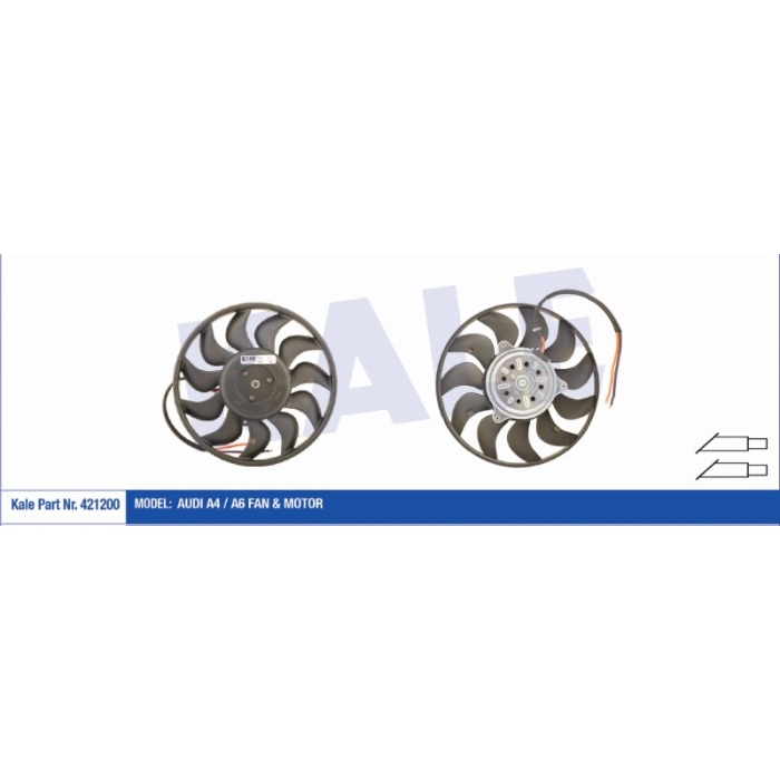 FAN MOTORU MOTOR AUDI A4 - A6 MONTAJ YERI SAĞ 200W 280MM - KL421200