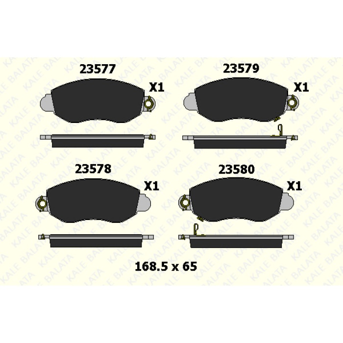 FREN BALATA ÖN FORD TRANSIT V184 - 02-06 ARKADAN ÇEKER - KL23577-185-25-ANS-KD20